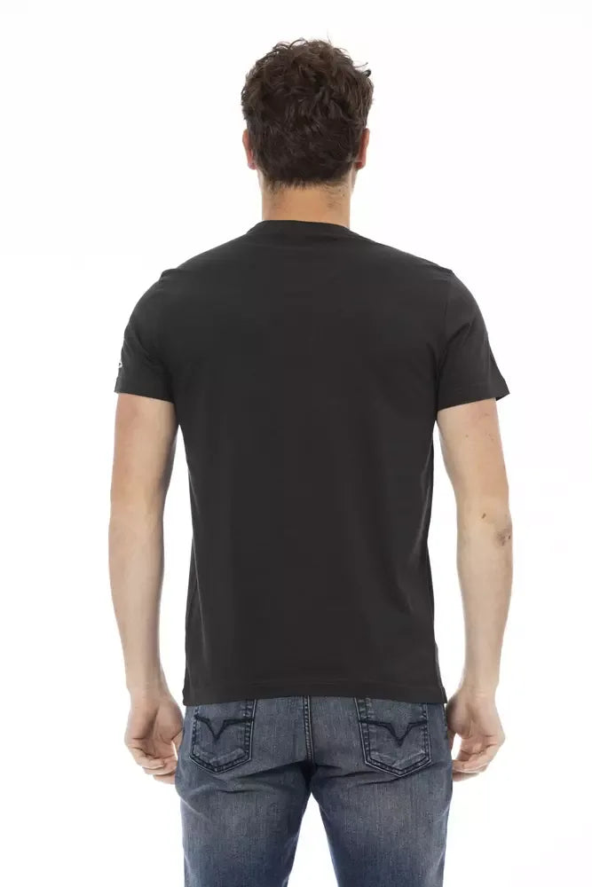 Trussardi Action Black Cotton Men T-Shirt - Zeiniez