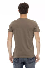 Trussardi Action Brown Cotton Men T-Shirt - Zeiniez