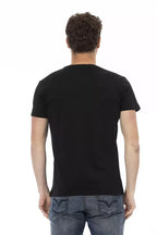 Trussardi Action Black Cotton Men's T-Shirt - Zeiniez