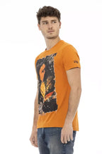 Trussardi Action Orange Cotton Men's T-Shirt - Zeiniez