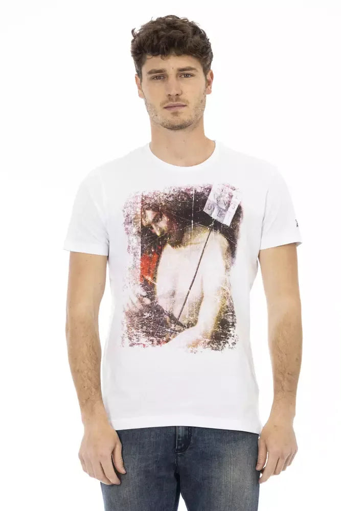 Trussardi Action White Cotton Men's T-Shirt - Zeiniez