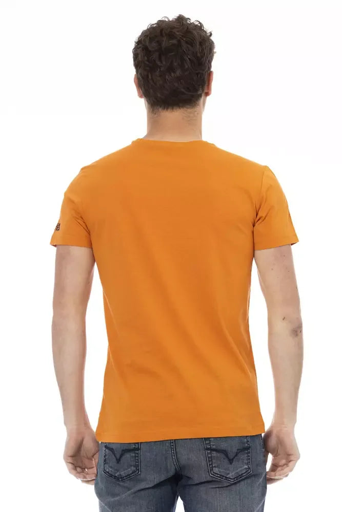Trussardi Action Orange Cotton Men's T-Shirt - Zeiniez