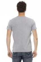 Trussardi Action Gray Cotton Men T-Shirt - Zeiniez