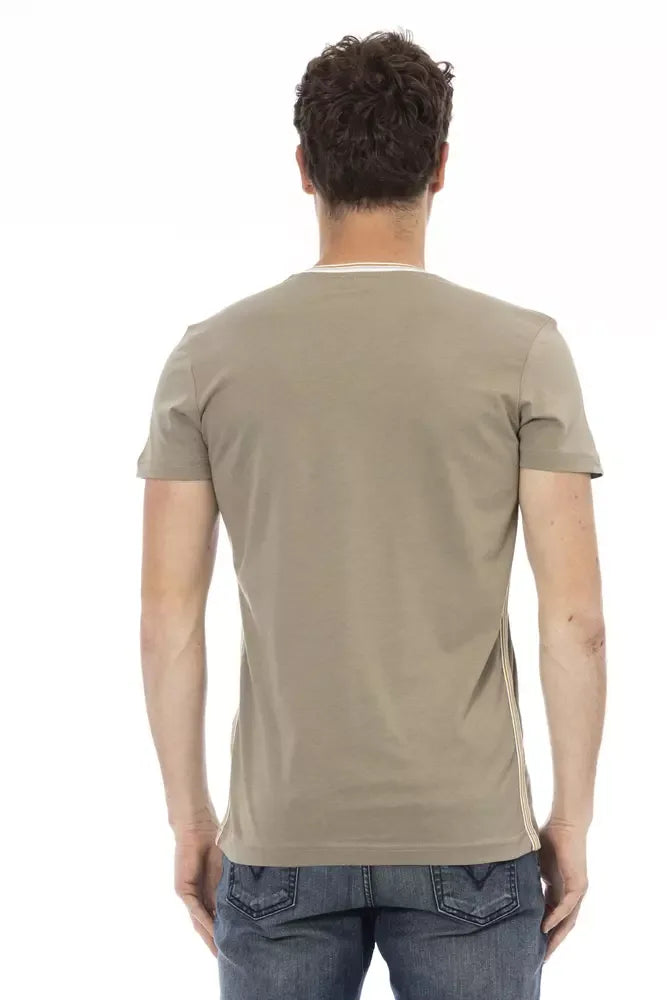 Trussardi Action Green Cotton Men T-Shirt - Zeiniez