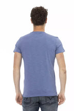 Trussardi Action Blue Cotton Men T-Shirt - Zeiniez