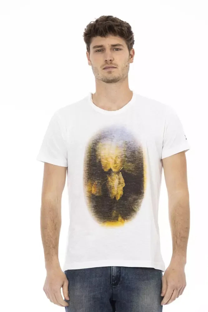 Trussardi Action White Cotton Men's T-Shirt - Zeiniez