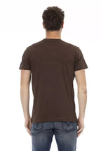 Trussardi Action Brown Cotton Men T-Shirt - Zeiniez