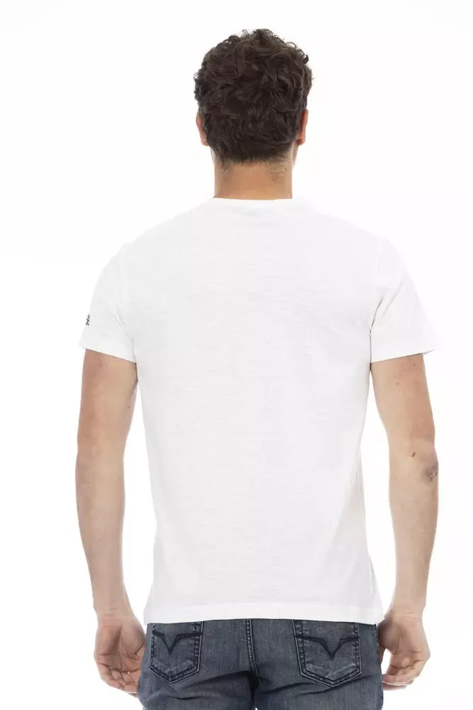 Trussardi Action White Cotton Men's T-Shirt - Zeiniez