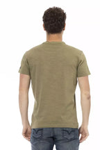 Trussardi Action Green Cotton Men T-Shirt - Zeiniez