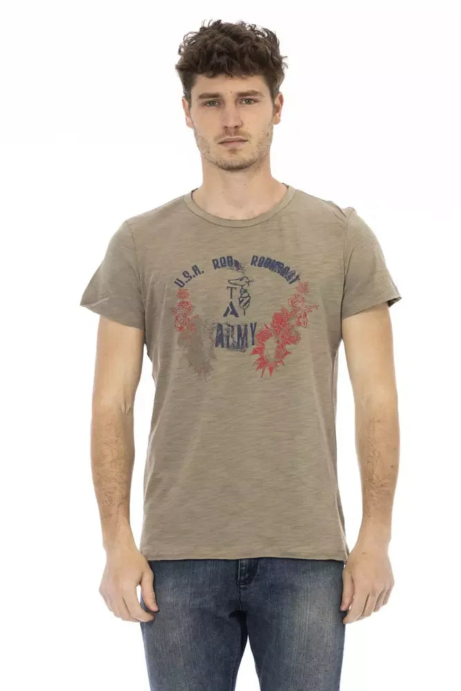 Trussardi Action "Green Cotton Men T-Shirt" - Zeiniez