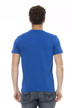 Trussardi Action Blue Cotton Men T-Shirt - Zeiniez