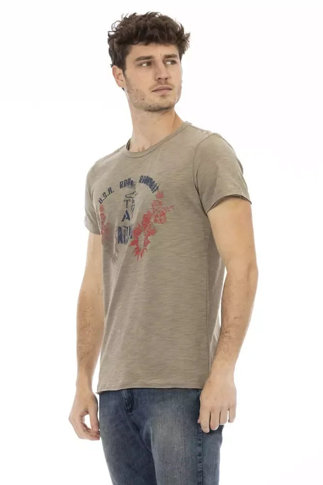 Trussardi Action "Green Cotton Men T-Shirt" - Zeiniez