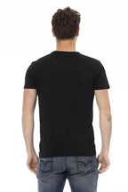 Trussardi Action Black Cotton Men T-Shirt - Zeiniez