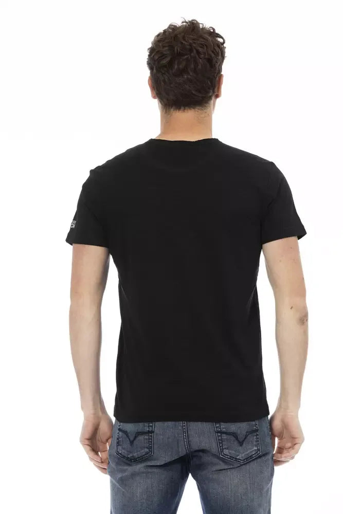 Trussardi Action Black Cotton Men's T-Shirt - Zeiniez