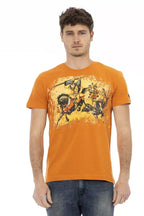 Trussardi Action "Orange Cotton Men T-Shirt" - Zeiniez