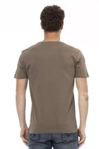 Trussardi Action Brown Cotton Men T-Shirt - Zeiniez