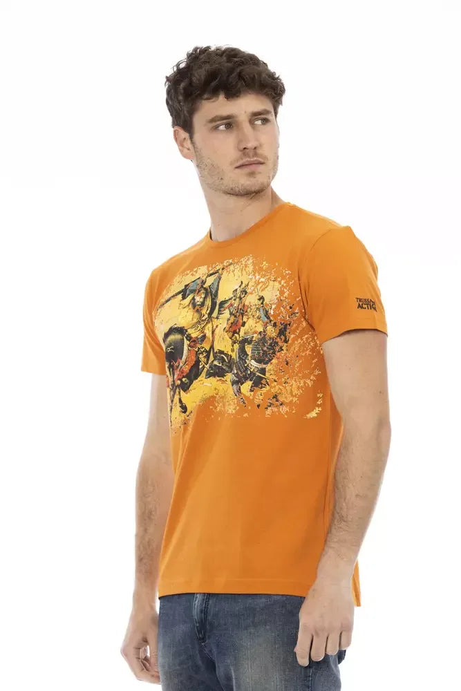 Trussardi Action "Orange Cotton Men T-Shirt" - Zeiniez