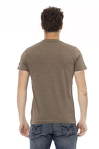 Trussardi Action Brown Cotton Men T-Shirt - Zeiniez