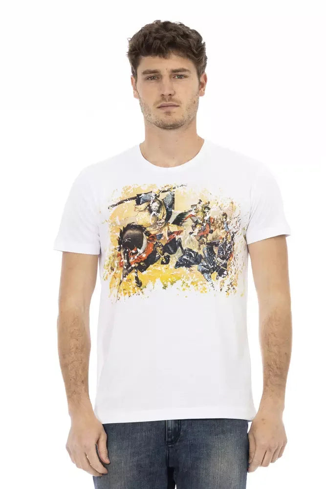 Trussardi Action White Cotton Men T-Shirt - Zeiniez