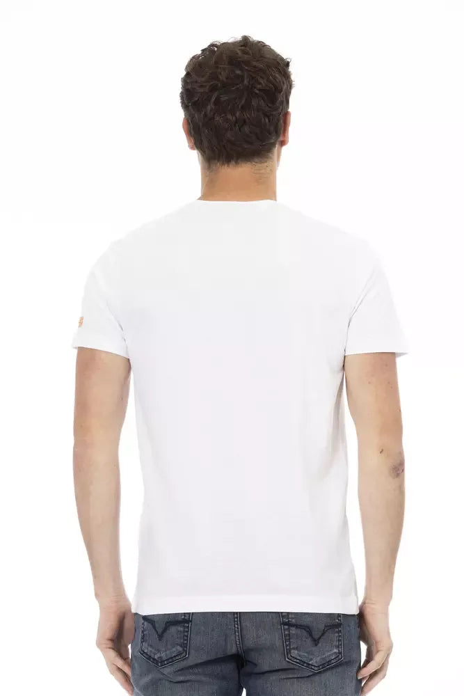 Trussardi Action White Cotton Men T-Shirt - Zeiniez