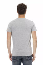 Trussardi Action Gray Cotton Men T-Shirt - Zeiniez