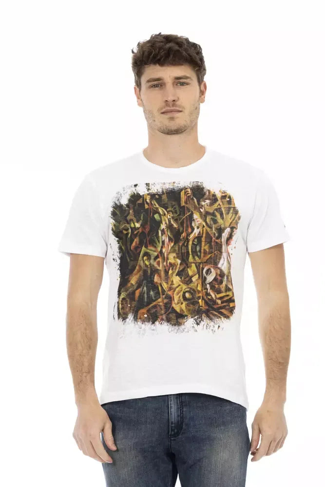 Trussardi Action White Cotton Men's T-Shirt - Zeiniez