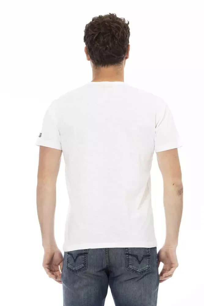 Trussardi Action White Cotton Men's T-Shirt - Zeiniez