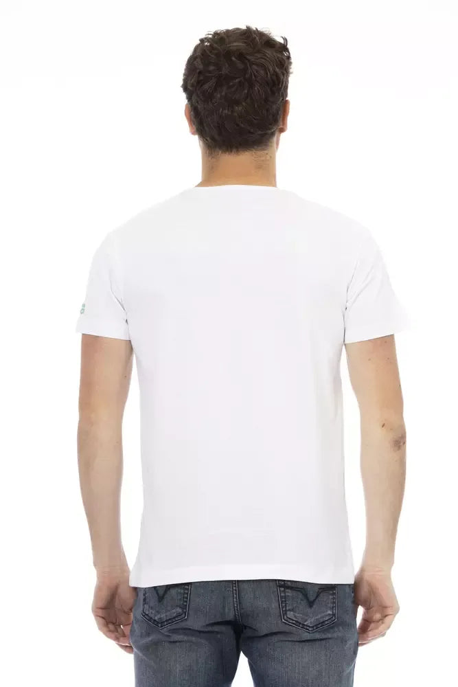 Trussardi Action White Cotton Men's T-Shirt - Zeiniez