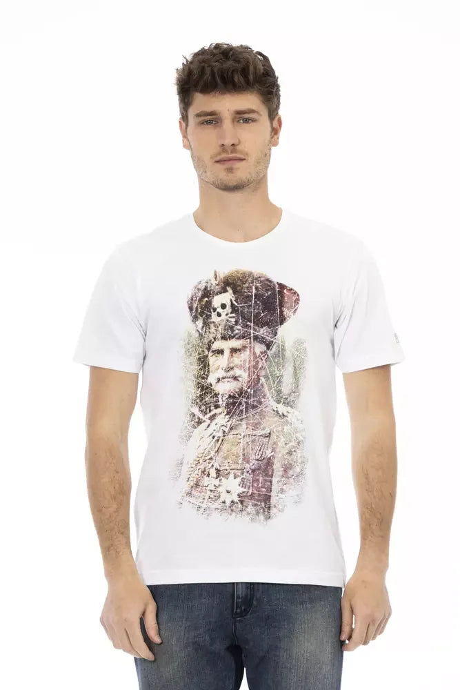 Trussardi Action White Cotton Men's T-Shirt - Zeiniez
