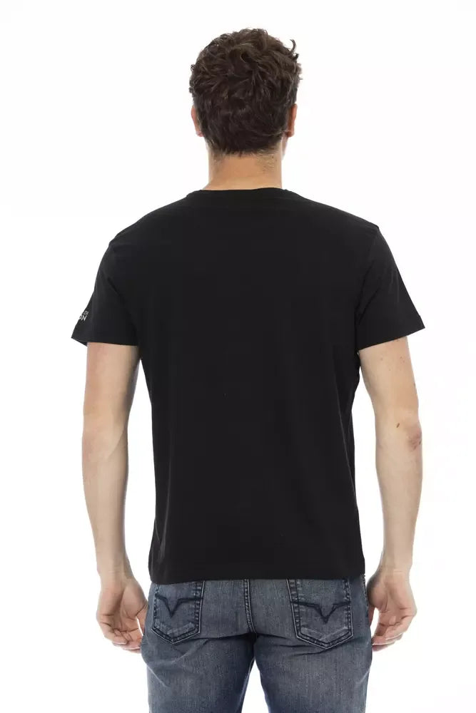 Trussardi Action Black Cotton Men's T-Shirt - Zeiniez