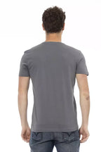Trussardi Action Gray Cotton Men T-Shirt - Zeiniez