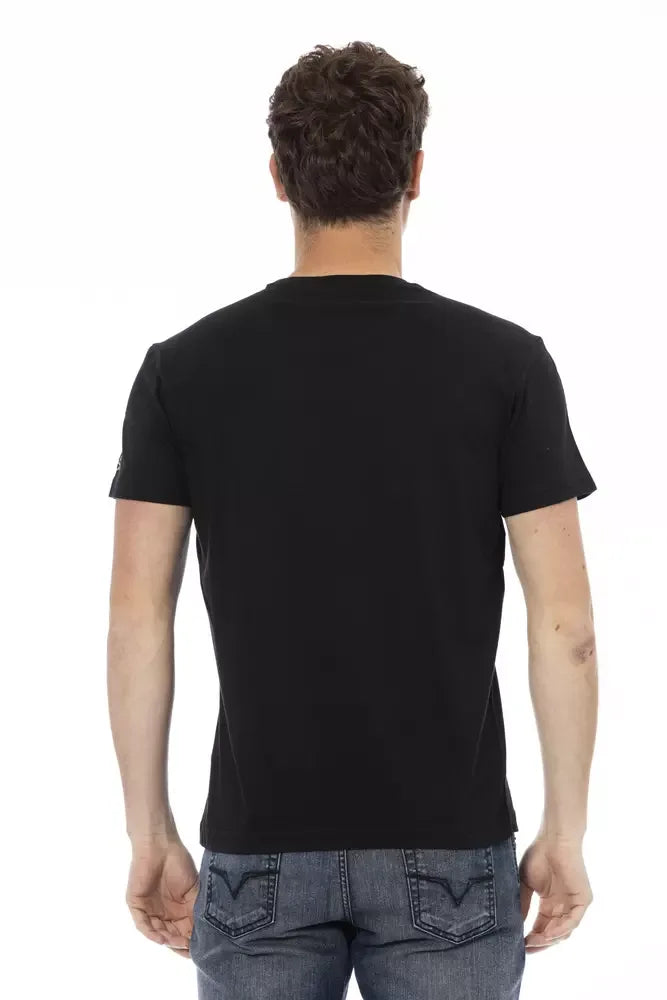 Trussardi Action Black Cotton Men's T-Shirt - Zeiniez