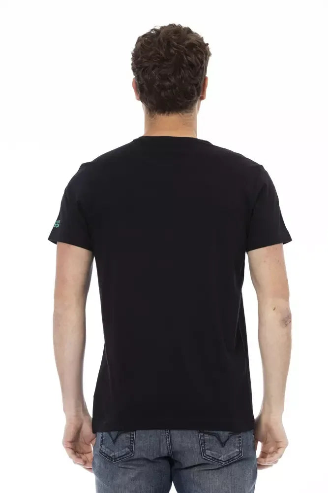 Trussardi Action Black Cotton Men T-Shirt - Zeiniez
