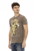 Trussardi Action Brown Cotton Men T-Shirt - Zeiniez