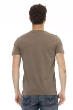 Trussardi Action Brown Cotton Men T-Shirt - Zeiniez