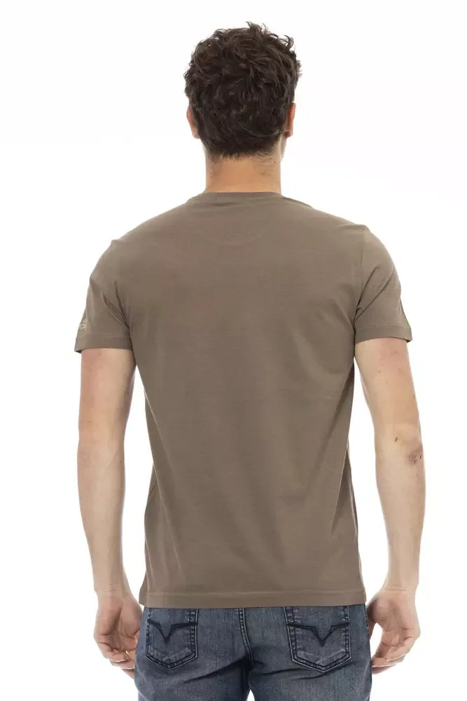 Trussardi Action Brown Cotton Men T-Shirt - Zeiniez