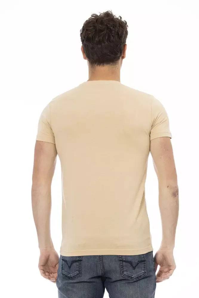 Trussardi Action Beige Cotton Men T-Shirt - Zeiniez