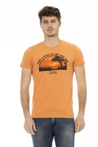 Trussardi Action Orange Cotton Men T-Shirt - Zeiniez