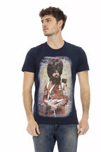 Trussardi Action Blue Cotton Men T-Shirt - Zeiniez