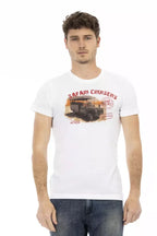 Trussardi Action White Cotton Men T-Shirt - Zeiniez