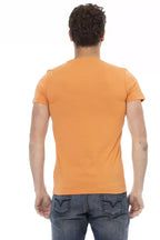 Trussardi Action Orange Cotton Men T-Shirt - Zeiniez