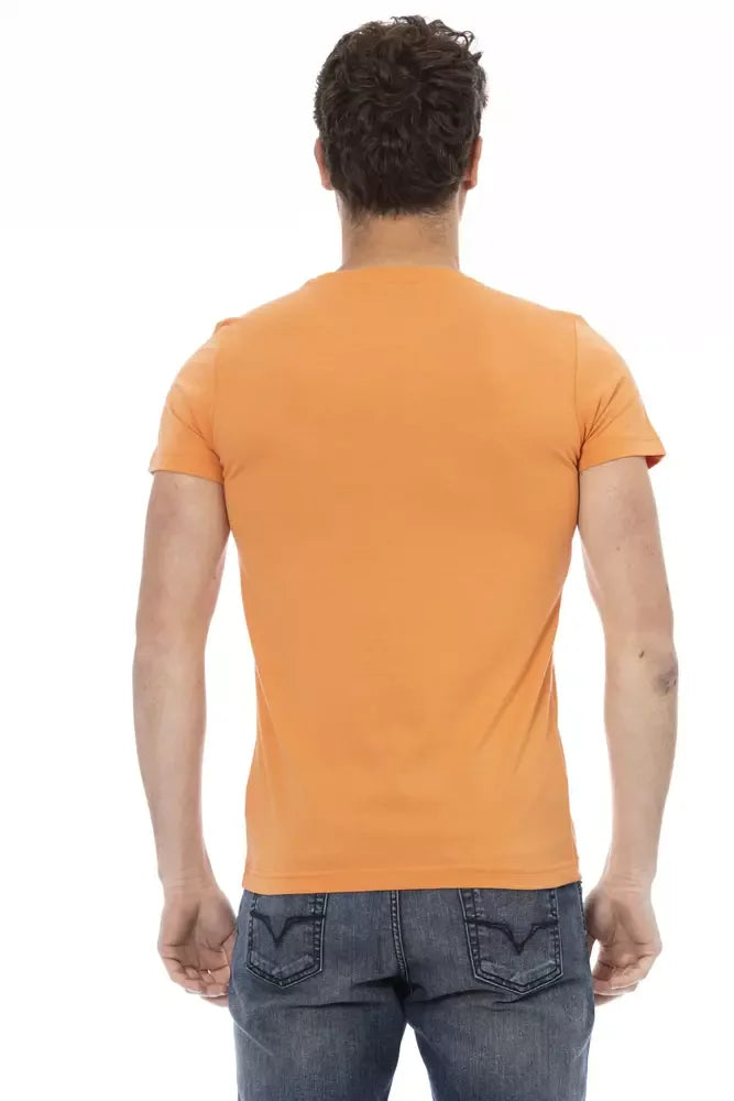 Trussardi Action Orange Cotton Men T-Shirt - Zeiniez