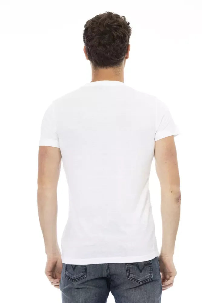 Trussardi Action White Cotton Men T-Shirt - Zeiniez