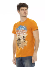 Trussardi Action Orange Cotton Men T-Shirt - Zeiniez