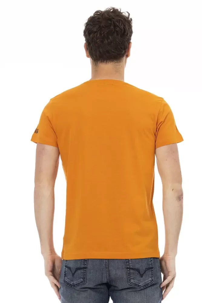 Trussardi Action Orange Cotton Men T-Shirt - Zeiniez