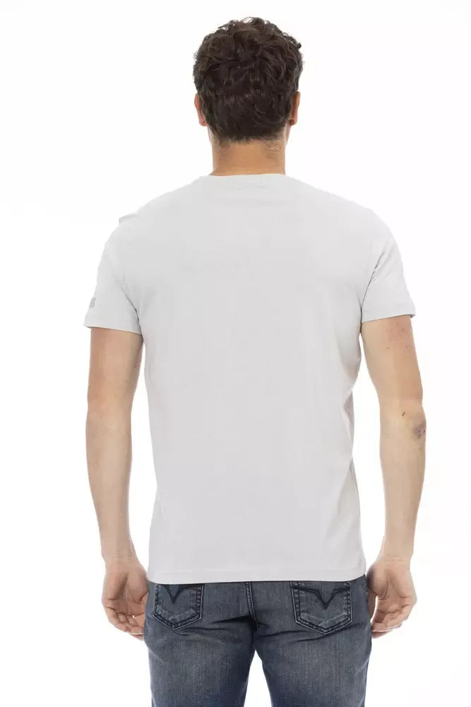 Trussardi Action Gray Cotton Men T-Shirt - Zeiniez