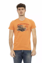Trussardi Action Orange Cotton Men's T-Shirt - Zeiniez