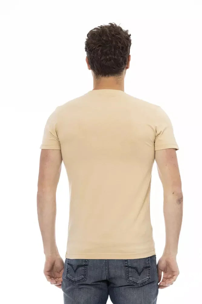 Trussardi Action Beige Cotton Men's T-Shirt - Zeiniez