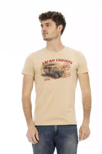 Trussardi Action Beige Cotton Men T-Shirt - Zeiniez