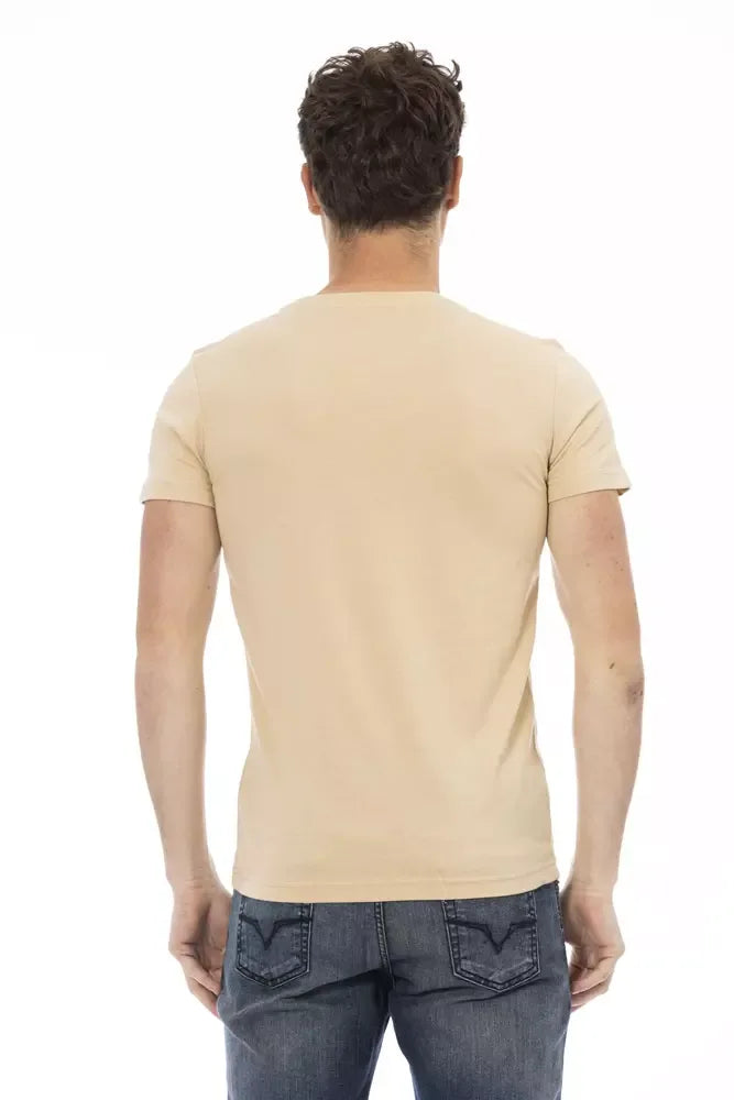 Trussardi Action Beige Cotton Men T-Shirt - Zeiniez